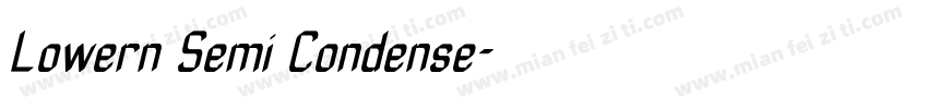 Lowern Semi Condense字体转换